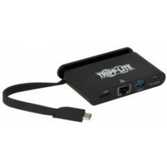 Адаптер TrippLite/<wbr>USB-C Multiport Adapter, 4K HDMI, USB-A Port, Gbe and PD Charging, HDCP, Black