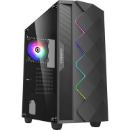 Корпус ПК без БП GameMax Diamond Black <ATX, 1x120mmARGB, USB2.0x1, USB3.0x1, HD Audio, 421x210x460>