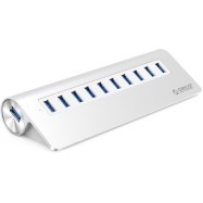 USB Хаб ORICO M3H10-V1-EU-SV-BP <10 Port USB3.0, DC12V 3A, 183x67x34mm>