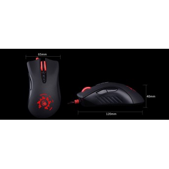 Мышь игровая Bloody A91 BLACK <оптическая, USB2.0/ 3.0, 4000 CPI, 1.8 м> в Metoo.kz - Metoo (2)