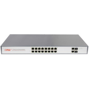 Коммутатор 16-портовый POE31016FA <NON-POE-16 портов 10/100Mbps RJ45 , + 2*1000M TP/SFP Combo> в Metoo.kz - Metoo (1)