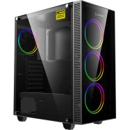 Корпус ПК без БП GameMax Draco XD <ATX, 3x120ARGB, USB2.0x1, USB3.0x1, HD Audio, 415x464x210mm>