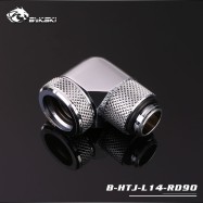 Фитинг угловой 90 градусов, Bykski B-HTJ-L14-RD90 <компрессионный с винтовой фиксацией>