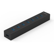 USB Хаб ORICO H7013-U3-V1-BK-BP <USB3.0x7, Cable 1m, 5V2A, BLACK, 187*32*23mm>