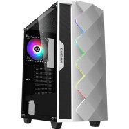 Корпус ПК без БП GameMax Diamond White <ATX, 1x120ARGB, USB2.0x1, USB3.0x1, HD Audio, 421x460x210mm>