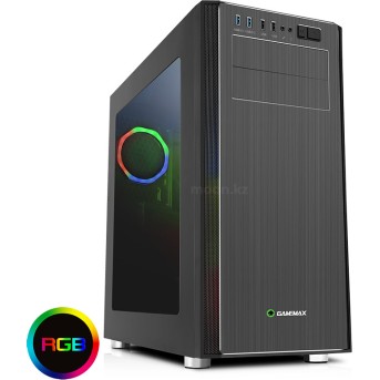 Корпус ПК без БП GameMax Vanguard VR2 <ATX, 3х120mm RGB, 2x5.25, 2x3.5, 4x2.5, PSI 8, 232x493x504mm> в Metoo.kz - Metoo (1)
