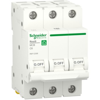 Автоматический выключатель Schneider Electric R9F12306 (АВ) 3P С 6А 6 kA - Metoo (1)