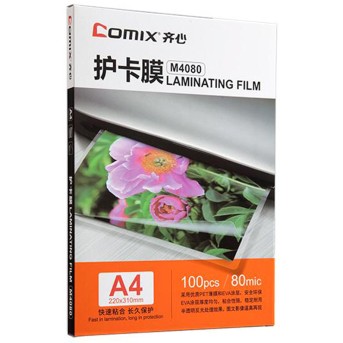 Плёнка для ламинирования COMIX M4080 А4, 80мкм, 100шт. - Metoo (1)