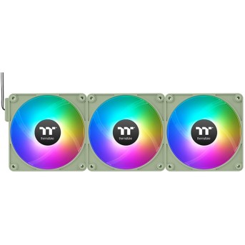 Кулер для компьютерного корпуса Thermaltake CT120 ARGB Sync PC Cooling Fan Matcha Green (3 pack) - Metoo (2)