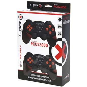 Комплект геймпадов для ПК X-Game PCU2305D Чёрно-Оранжевый - Metoo (3)