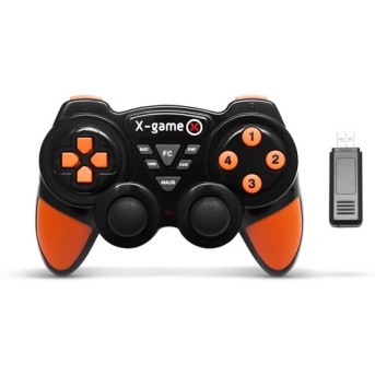 Игровой геймпад для ПК X-Game PCG2305 Чёрно-Оранжевый - Metoo (1)