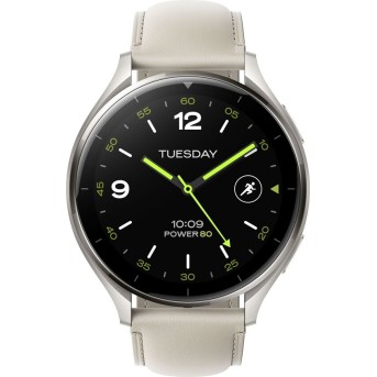 Смарт часы Xiaomi Watch 2 Titan Gray Case With White Leather Strap - Metoo (2)