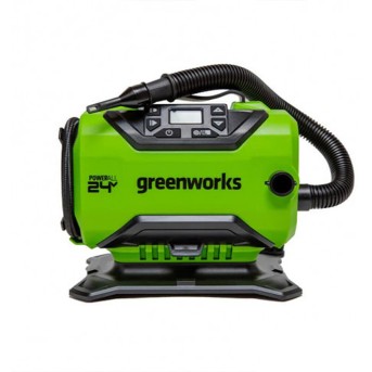 Компрессор автомобильный аккумуляторный Greenworks ACG30124V / 12V (от сети автомобиля) без АКБ и ЗУ - Metoo (2)