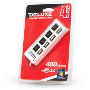 Расширитель USB Deluxe на 4 Порта DUH4004WH - Metoo (2)