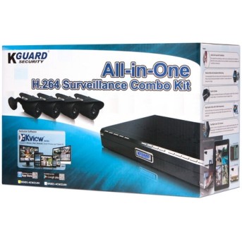 Комплект видеонаблюдения KGuard Security BR401-4CW214H. - Metoo (3)