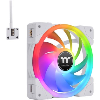 Кулер для компьютерного корпуса Thermaltake SWAFAN EX14 RGB PC Cooling Fan White (3-Fan Pack) - Metoo (1)