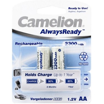 Аккумулятор CAMELION AlwaysReady Rechargeable NH-AA2300ARBP2 - Metoo (1)