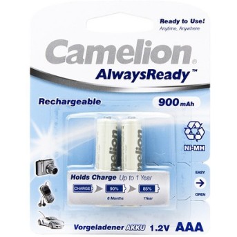 Аккумулятор CAMELION AlwaysReady Rechargeable NH-AAA900ARBP2 - Metoo (1)