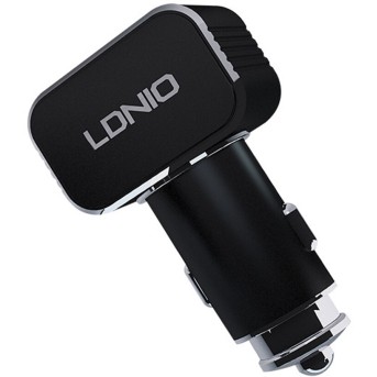 Автомобильное зарядное устройство LDNIO C306 2*USB-A 18W 5V-3.6A Auto Lightning Чёрный - Metoo (1)