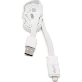 Кабель интерфейсный для Micro USB+ Apple 8pin SHIP API08MUTWB White - Metoo (2)