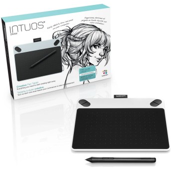 Графический планшет Wacom Intuos Draw Pen Small White (CTL-490DW-N) Белый/<wbr>чёрный - Metoo (3)