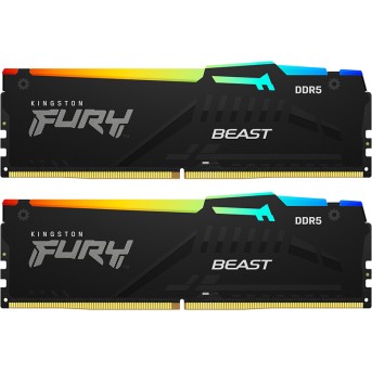 Комплект модулей памяти Kingston FURY Beast RGB KF556C40BBAK2-32 DDR5 32GB (Kit 2x16GB) 5600MHz - Metoo (2)