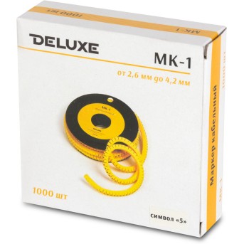 Маркер кабельный Deluxe МК-1 (2.6-4,2 мм) символ "3" (1000 штук в упаковке) - Metoo (3)