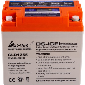 Аккумуляторная батарея SVC GLD1255 12В 55 Ач - Metoo (3)