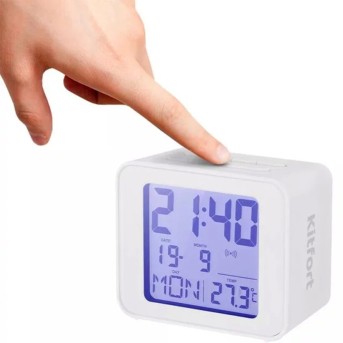 Часы с термометром Kitfort КТ-3303-2 белый - Metoo (2)