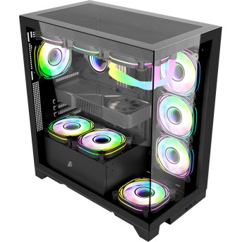 Компьютерный корпус 1STPLAYER MIKU Mi8 Black 3FBR-1FB без Б/<wbr>П - Metoo (1)