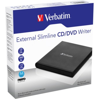 Внешний привод Verbatim CD/<wbr>DVD 98938 Slim USB Чёрный - Metoo (2)