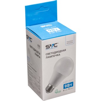 Эл. лампа светодиодная SVC LED G45-9W-E27-4500K, Нейтральный - Metoo (2)