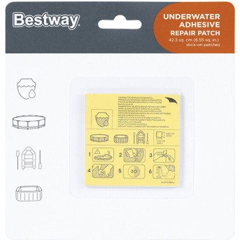 Набор для ремонта надувных изделий Bestway 62091 (в упаковке 10 шт заплаток) - Metoo (1)