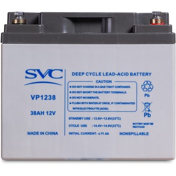 Аккумуляторная батарея SVC VP1238 12В 38 Ач (197*165*170) - Metoo (2)