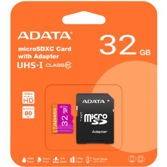 Карта памяти ADATA AUSDH32GUICL10-RA1 UHS-I CLASS10 32GB - Metoo (3)