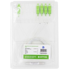Сплиттер Оптоволоконный А-Оптик PLC 1х4 SC/<wbr>APC 1,5м SM
