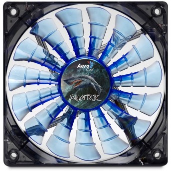 Кулер для кейса AeroCool SHARK fan 12см Blue Edition - Metoo (1)