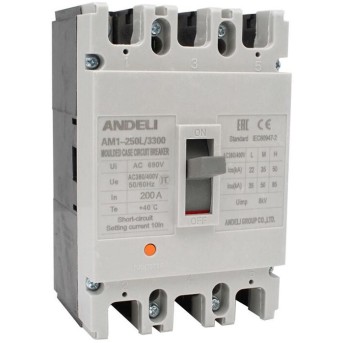 Автоматический выключатель ANDELI AM1-250L 3P 200A - Metoo (1)