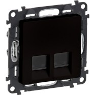 Информационная розетка двойная Legrand Valena Life RJ45 Кат.6 UTP с лиц. пан. антрацит