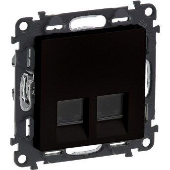 Информационная розетка двойная Legrand Valena Life RJ45 Кат.6 UTP с лиц. пан. антрацит в Metoo.kz - Metoo (1)