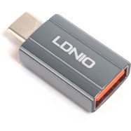 Переходник LDNIO LC140 USB A на USB Type-C Адаптер Серый