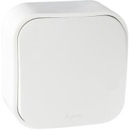 Выключатель без фиксации (кнопка) Legrand Forix 6A 250В IP20 накладной белый