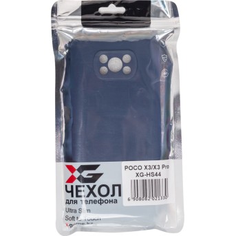 Чехол для телефона X-Game XG-HS44 для POCO X3/<wbr>X3 Pro Силиконовый Тёмно-синий - Metoo (3)