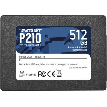 Твердотельный накопитель SSD Patriot P210 512GB SATA - Metoo (1)