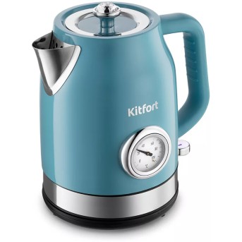 Чайник электрический Kitfort KT-6147-2 бирюзовый - Metoo (1)