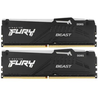 Комплект модулей памяти Kingston FURY Beast RGB EXPO KF556C36BBEAK2-64 DDR5 64GB (Kit 2x32GB) 5600MH в Metoo.kz - Metoo (1)