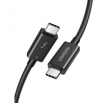 Интерфейсный кабель Ugreen US501/<wbr>30389 Type-C на Type-C 100W Thunderbolt 4 0.8 м Чёрный - Metoo (1)