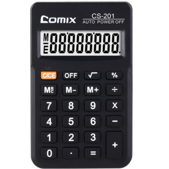 Калькулятор Comix CS-201 карманный - Metoo (1)
