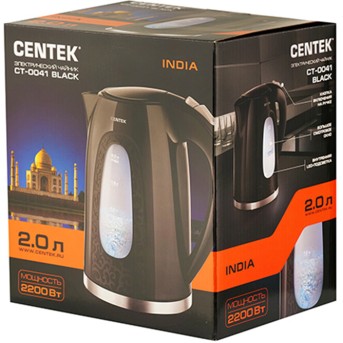 Чайник электрический Centek CT-0041 Черный - Metoo (3)