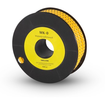 Маркер кабельный Deluxe МК-0 (0,75-3,0 мм) символ "C" (1000 штук в упаковке) - Metoo (1)
